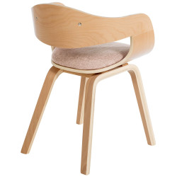 Ensemble de 2 chaises Kingston en tissu naturel/crème