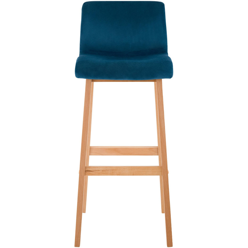 Tabouret de bar Hoover Velvet Natura Bleu