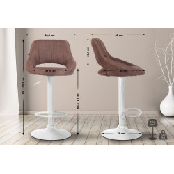Tabouret de bar Milet tissu...