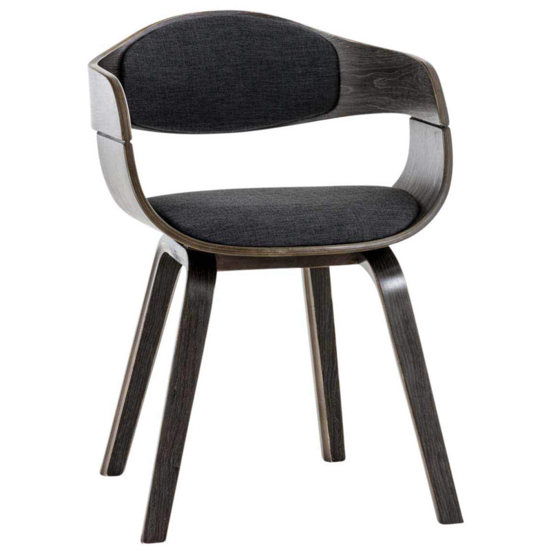 Ensemble de 2 chaises Kingston, tissu gris/gris foncé