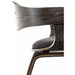 Ensemble de 2 chaises Kingston, tissu gris/gris foncé