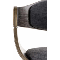 Ensemble de 2 chaises Kingston, tissu gris/gris foncé