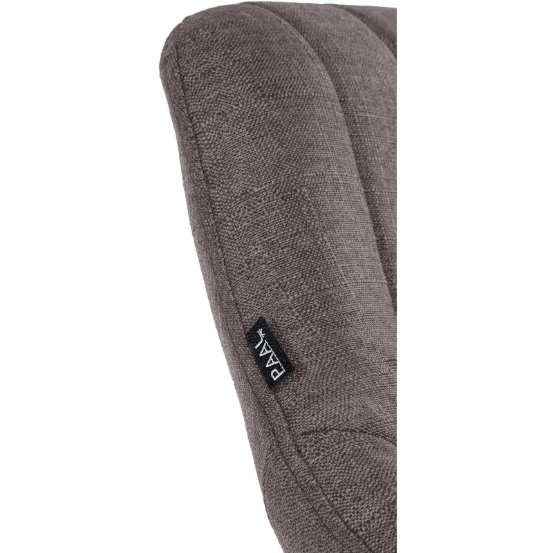 Tabouret de bar Milet tissu blanc gris foncé