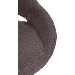 Tabouret de bar Milet tissu blanc gris foncé