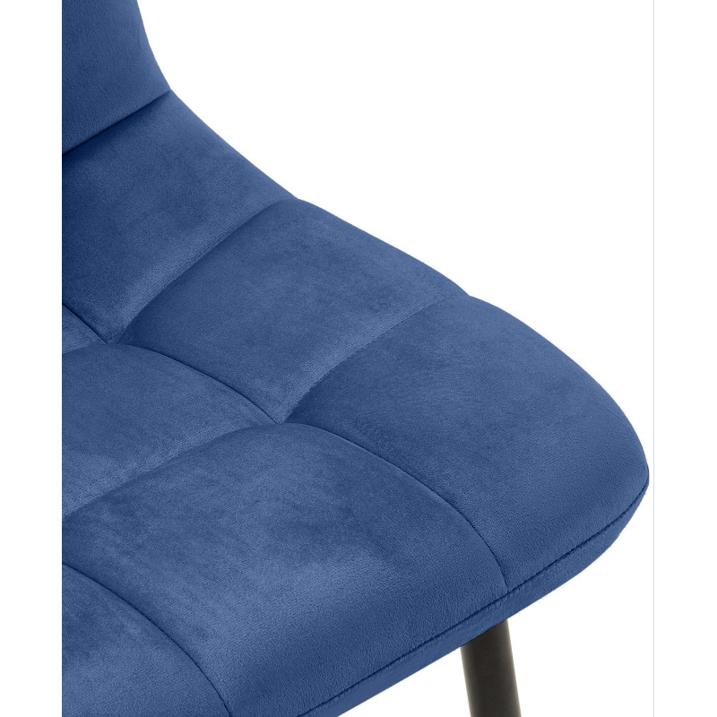 Ensemble de 4 chaises de salle à manger bleu Antibes