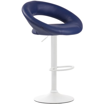 Tabouret de bar Olinda simili cuir blanc