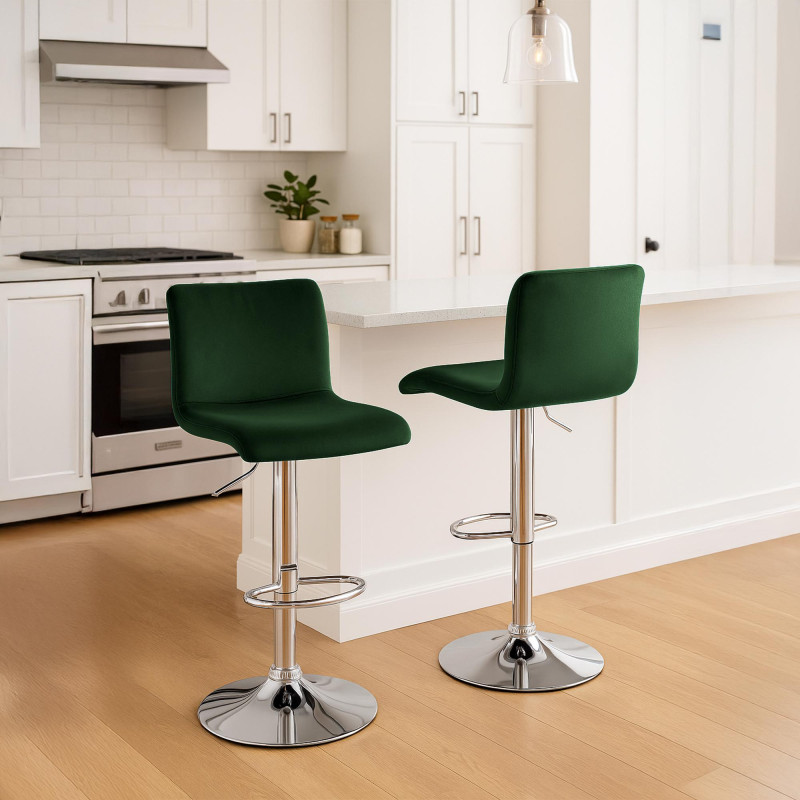 Tabouret de bar Hoover Velvet C vert