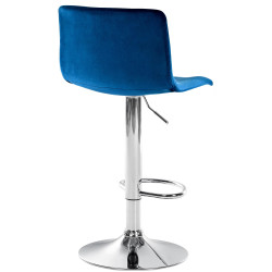 Tabouret de bar Hoover Velvet C bleu