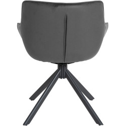 Fauteuil Westport, velours, gris foncé