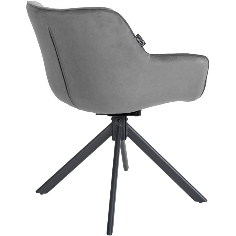 Fauteuil Westport, velours gris
