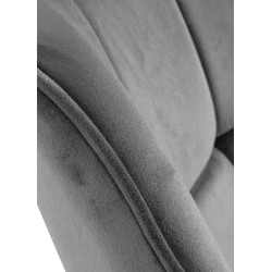 Fauteuil Westport, velours gris