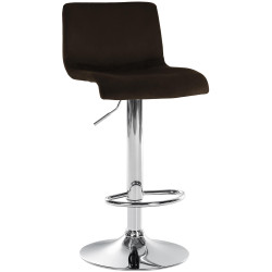 Tabouret de bar Hoover velours C marron