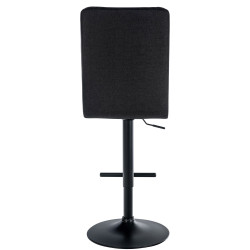 Tabouret de bar Peking V2 tissu noir noir