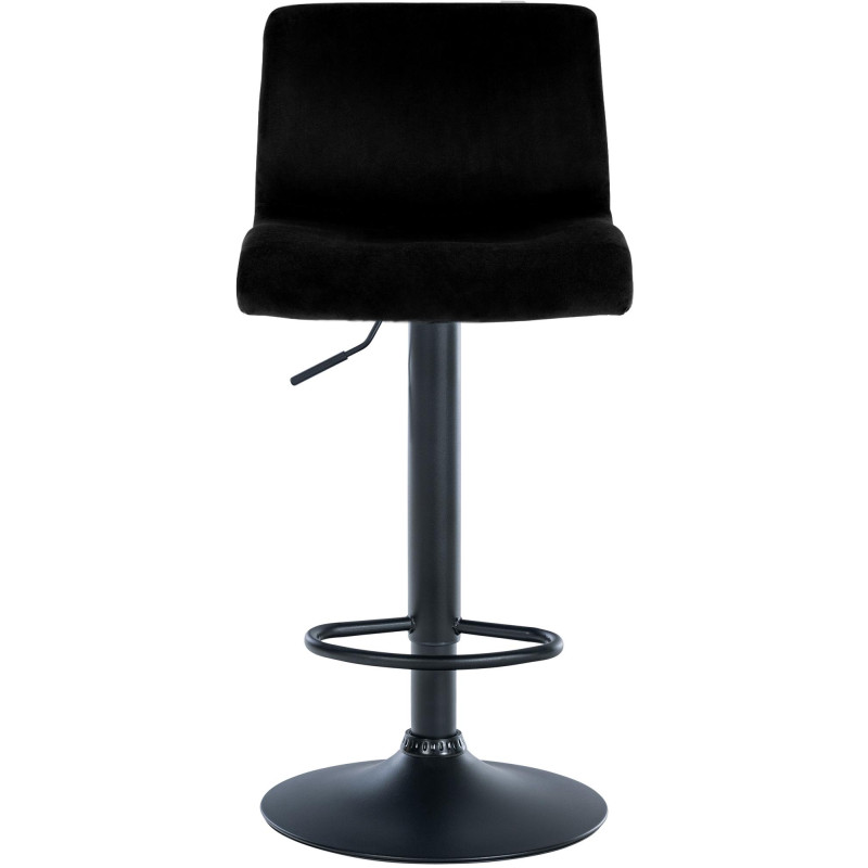 Tabouret de bar Hoover velours B noir
