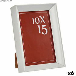 Cadre photo WPC0235MG-1-WH Blanc verre Plastique (6 Unités)