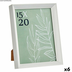 Cadre photo WPC0235MG-3-WH Blanc verre Plastique (6 Unités)