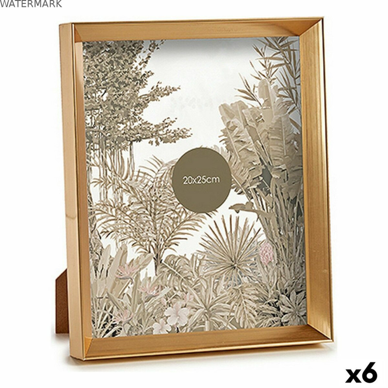 Cadre photo WPC0235MG-4 Doré verre Plastique (6 Unités)