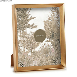 Cadre photo WPC0235MG-4 Doré verre Plastique (6 Unités)