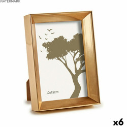 Cadre photo WPC0235MG-1 Doré verre Plastique (6 Unités)