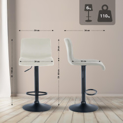 Sgabello da bar Hoover Cream Velvet B