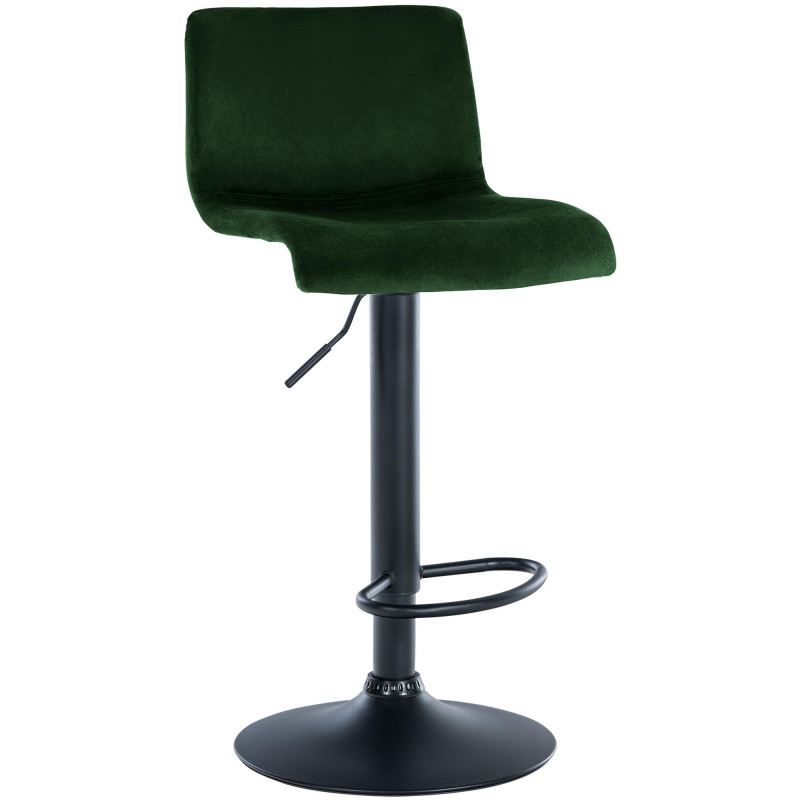 Tabouret de bar Hoover velours B vert
