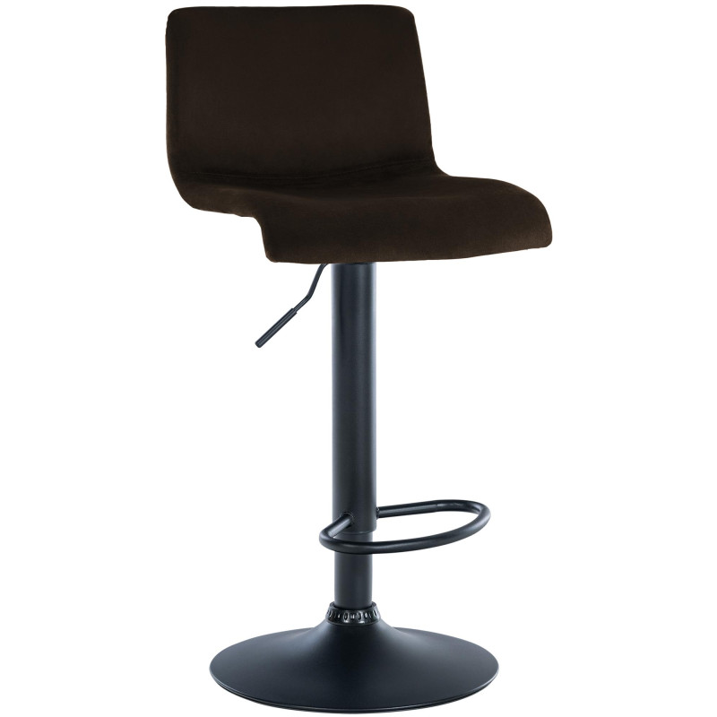 Tabouret de bar Hoover velours B marron