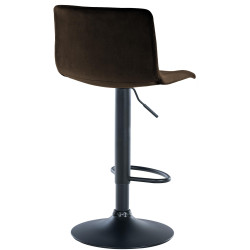 Tabouret de bar Hoover velours B marron