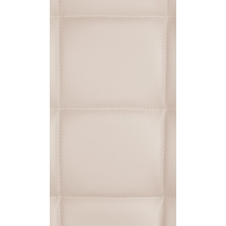 Tabouret de bar Peking V2 simili cuir noir crème