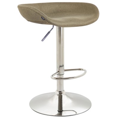 Tabouret de bar Anaheim tissu chromé