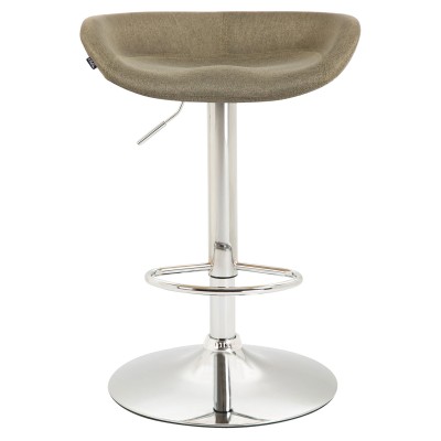 Tabouret de bar Anaheim tissu chromé