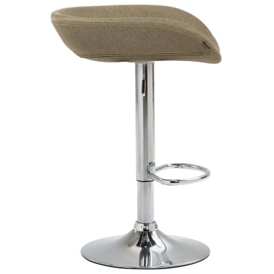 Tabouret de bar Anaheim tissu chromé