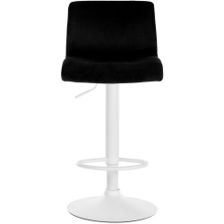 Tabouret de bar Hoover velours W noir