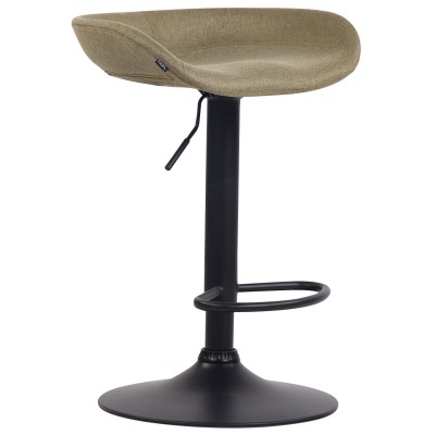 Tabouret de bar Anaheim tissu noir