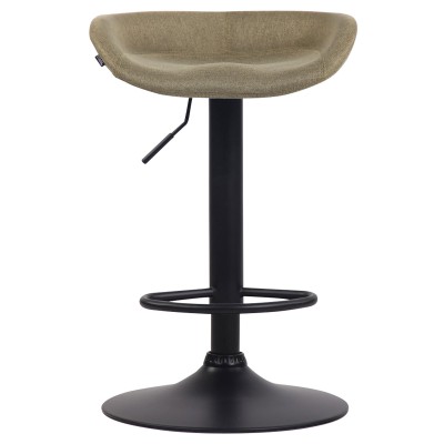 Tabouret de bar Anaheim tissu noir