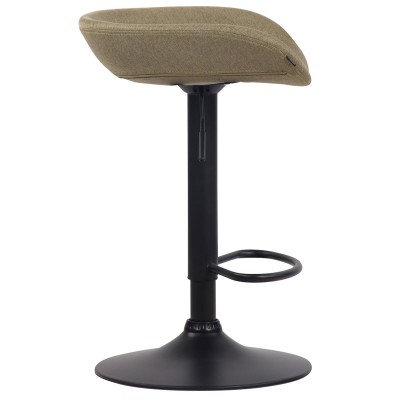 Tabouret de bar Anaheim tissu noir