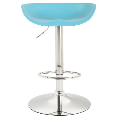 Tabouret de bar Anaheim plastique chromé