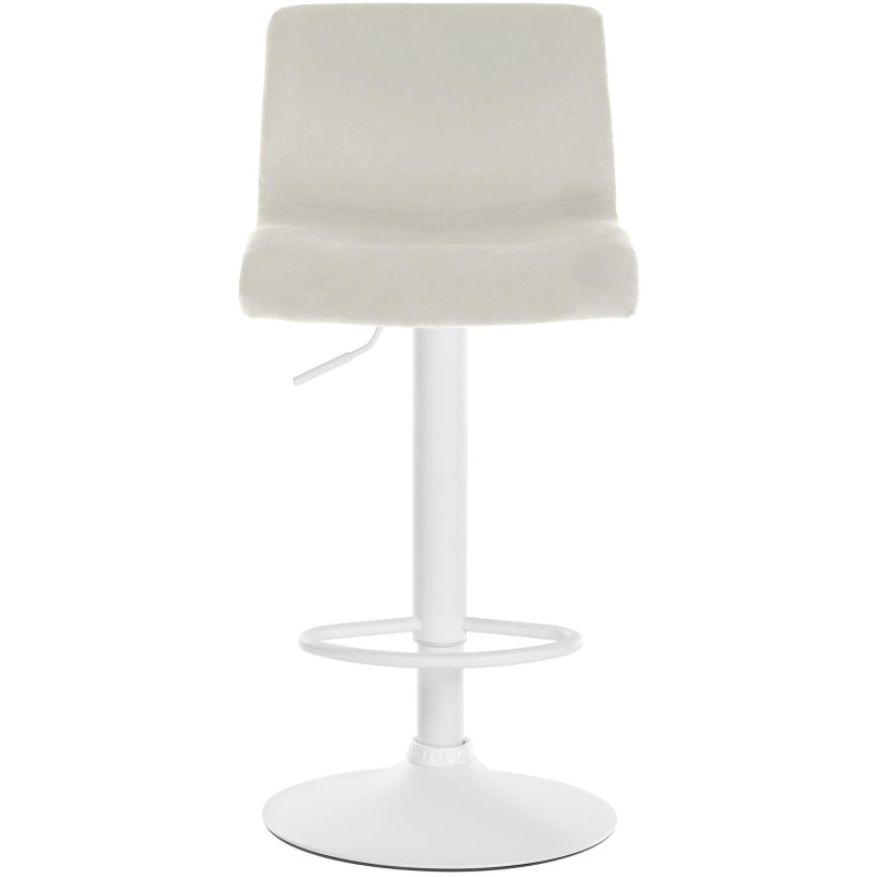 Tabouret de bar Hoover velours W crème