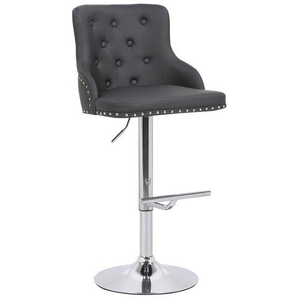 Tabouret de bar Werne simili cuir chromé