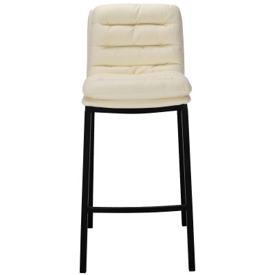 Tabouret de bar Dundalk simili cuir noir