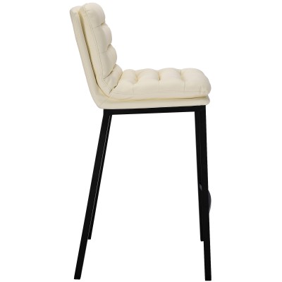 Tabouret de bar Dundalk simili cuir noir