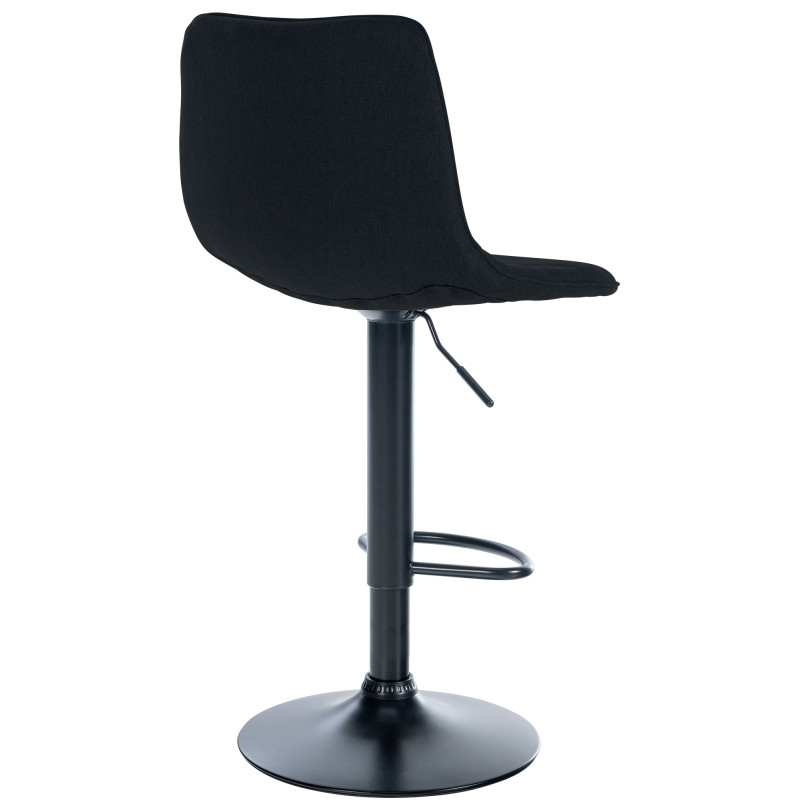 Tabouret de bar Lex en tissu noir