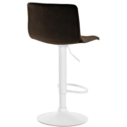 Tabouret de bar Hoover velours W marron