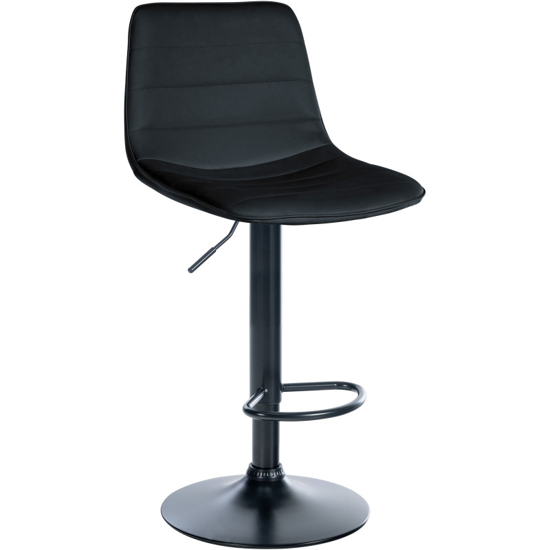 Tabouret de bar Lex simili cuir noir