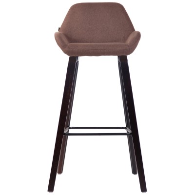 Tabouret de bar Newnan en tissu 4 pieds structure noyer (chêne)