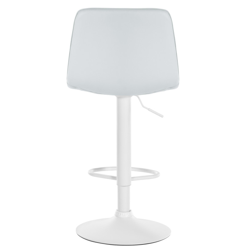 Tabouret de bar Lex en cuir artificiel blanc