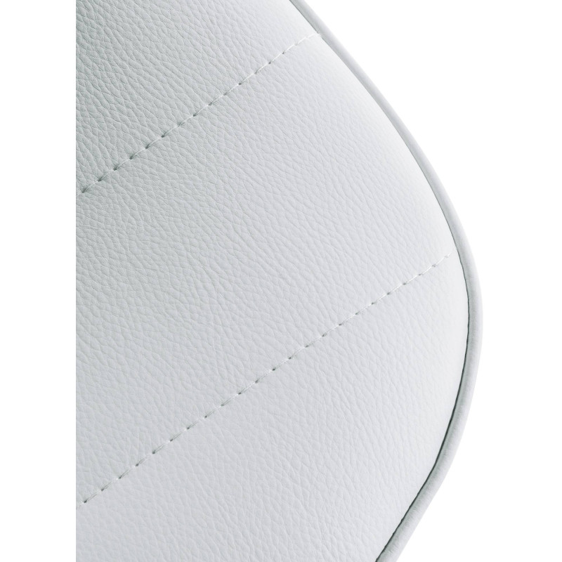 Tabouret de bar Lex en cuir artificiel blanc
