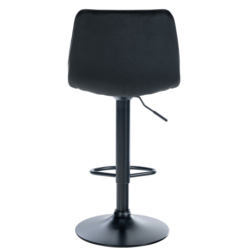Tabouret de bar Lex velours noir