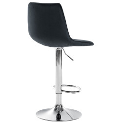 Tabouret de bar Lex velours chrome noir