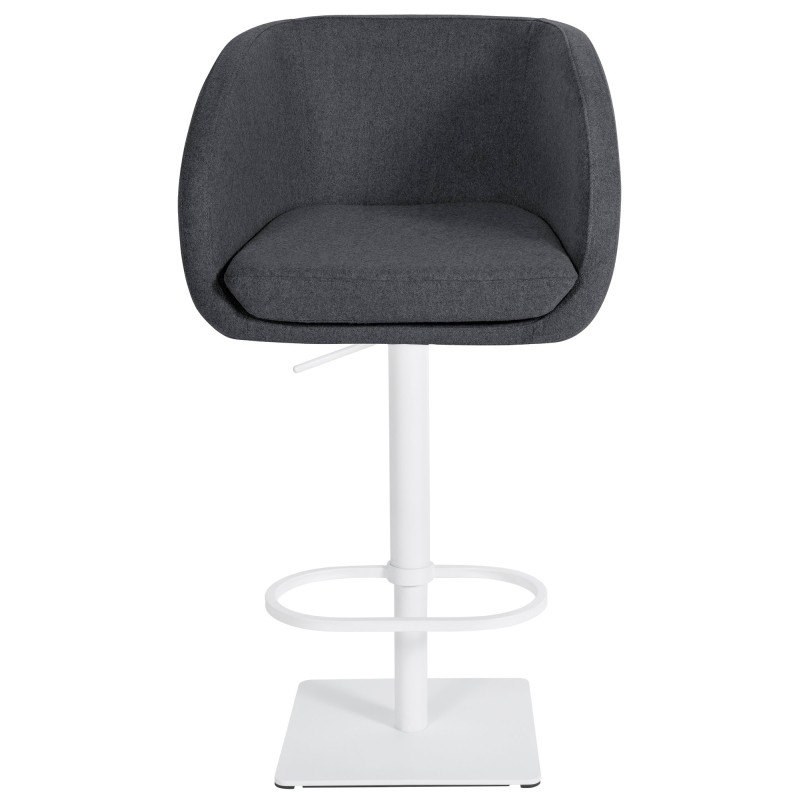 Tabouret de bar Gambo W en feutre gris