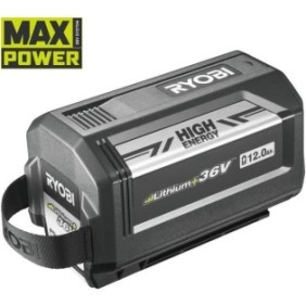 1 batterie lithium+ 36V - 12,0 Ah High Energy RYOBI MAXPOWER - gestion individuelle de charge/décharge des cellules, énergie rég